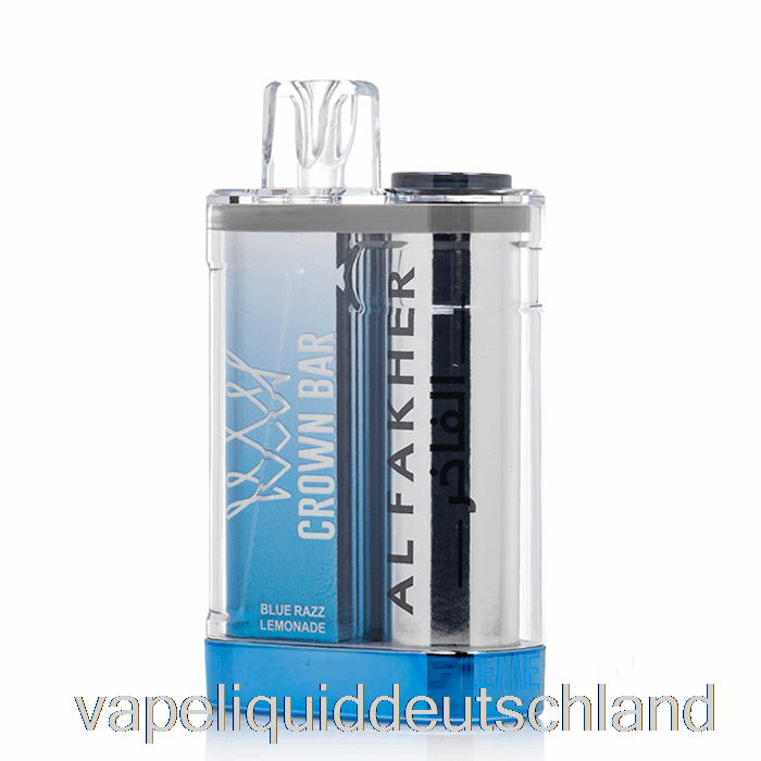 Al Fakher Crown Bar Crystal 9000 Einweg-Vape-Flüssigkeit Mit Blauer Razz-Limonade